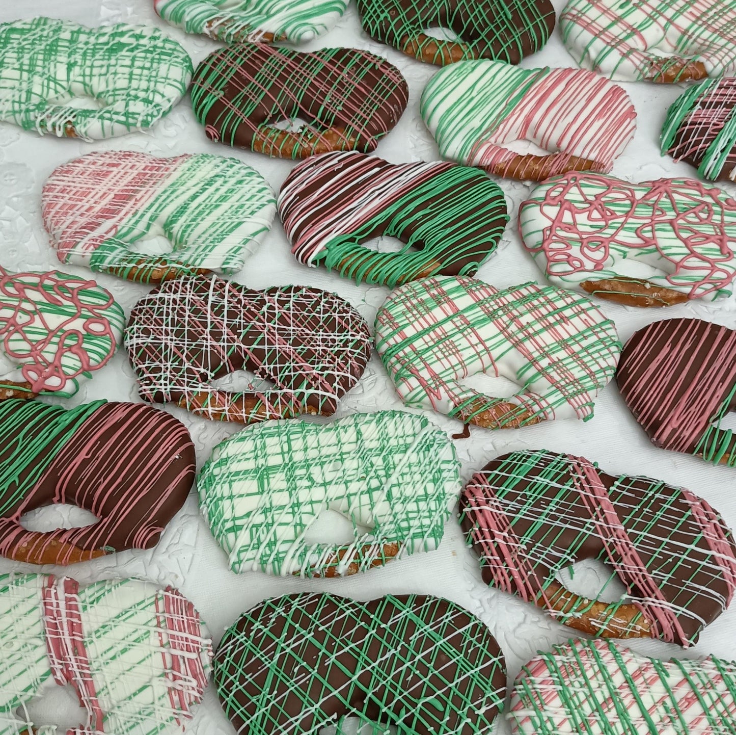 12ct Hidden Bites of Caramel Pretzels Dipped & Decorated in Chocolate