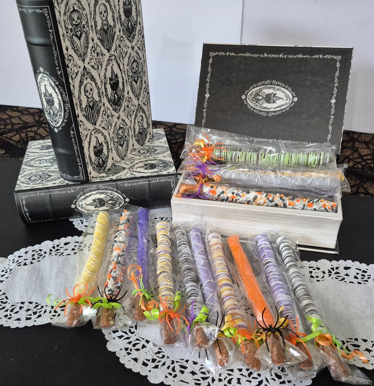 15-36ct Gourmet Hand Dipped & Decorated Chocolate Cover Pretzels Rods