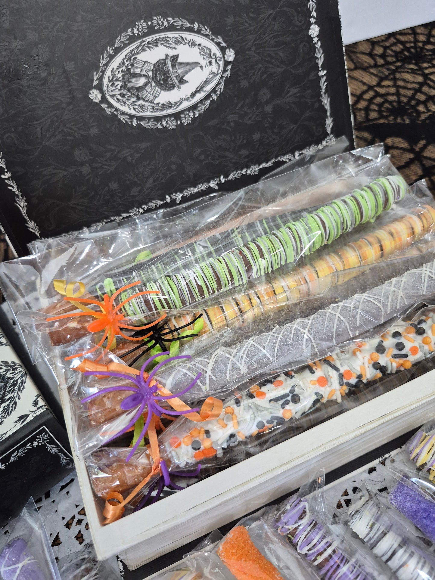 15-36ct Gourmet Hand Dipped & Decorated Chocolate Cover Pretzels Rods