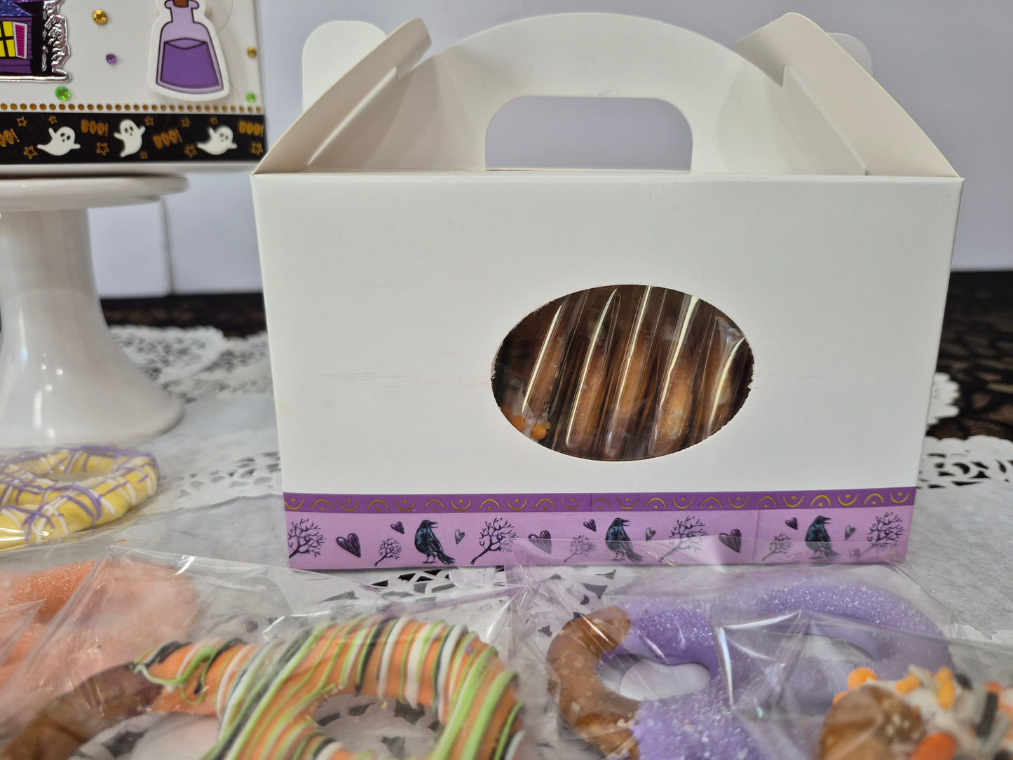 12ct Gourmet Chocolate covered Pretzels Halloween Gift Box