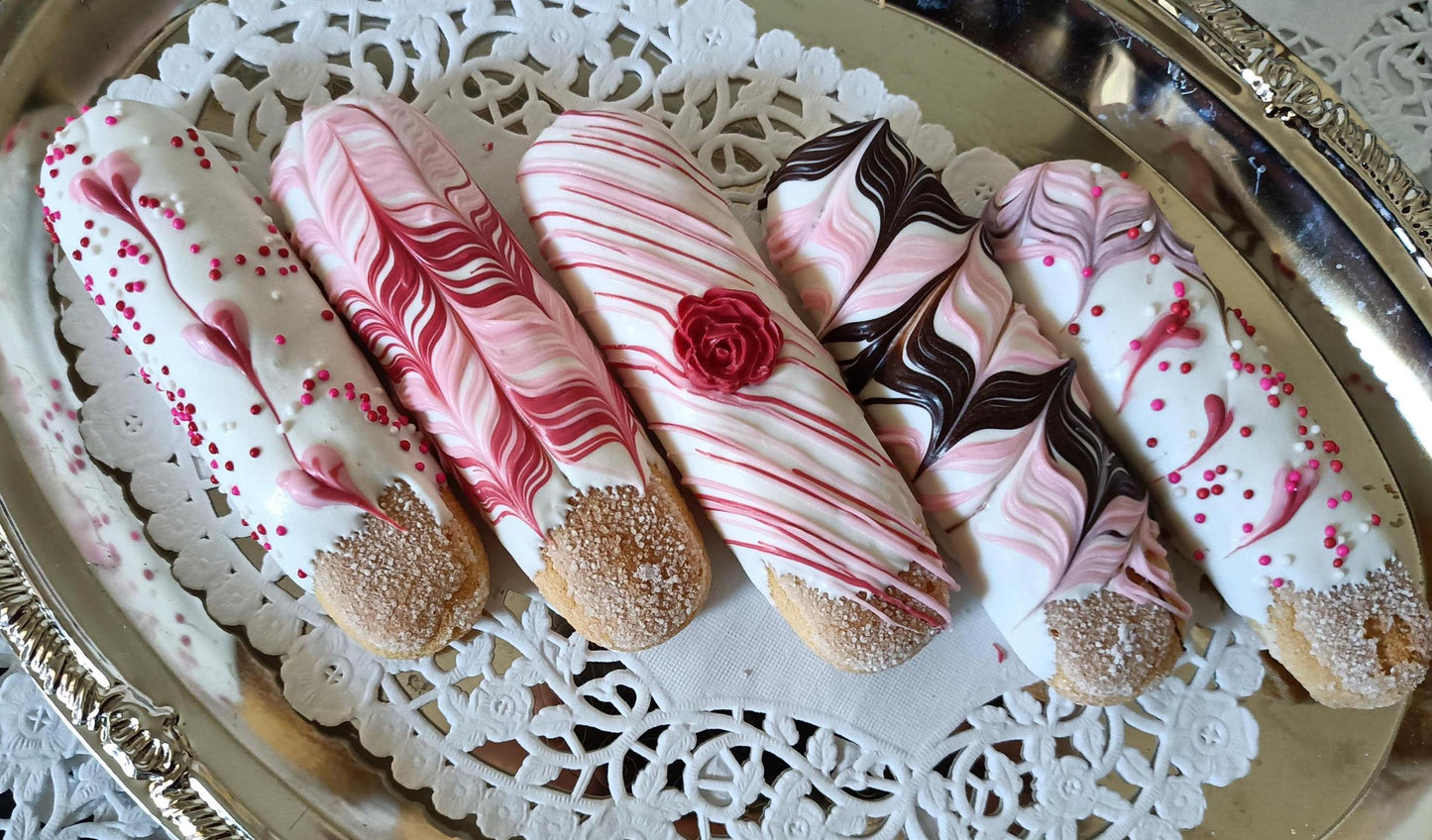 10ct (5 packs of 2) Hand Dipped Chocolate Covered Ladyfingers GIFT BOX are Light airy & Crispy