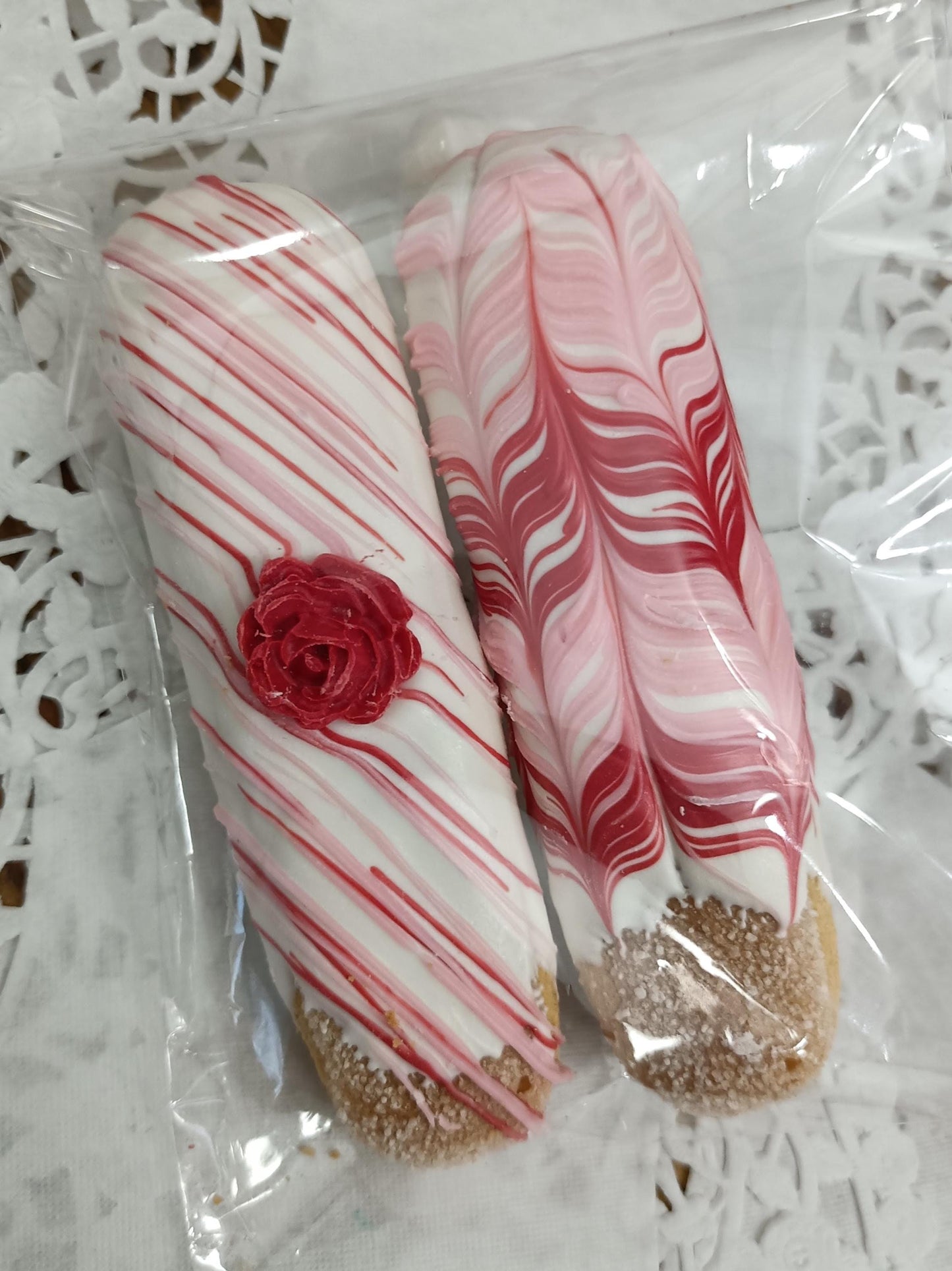 10ct (5 packs of 2) Hand Dipped Chocolate Covered Ladyfingers GIFT BOX are Light airy & Crispy