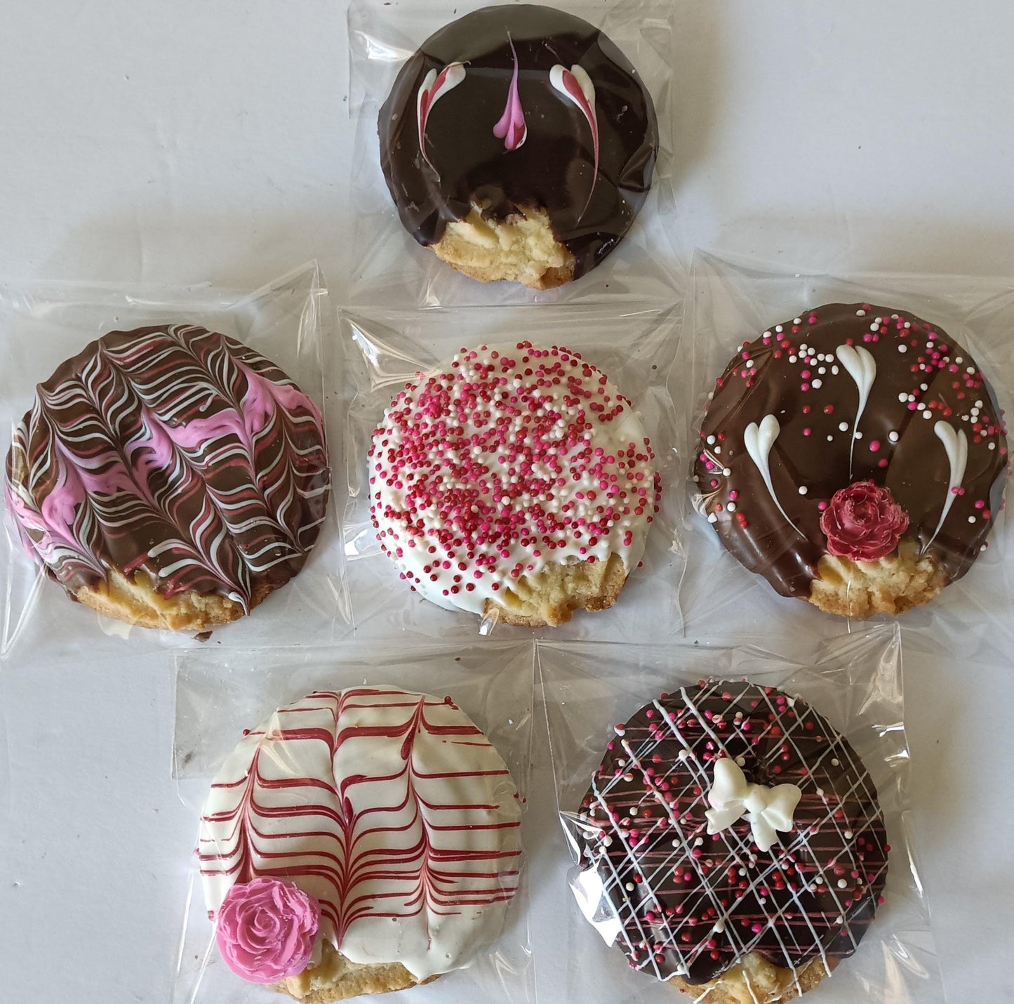 9ct Delicious Lemon Shortbread Cookies Hand Dipped & Decorated in Chocolates! GIFT BOX Valentine's, Day, School, Birthday, Teacher, Office