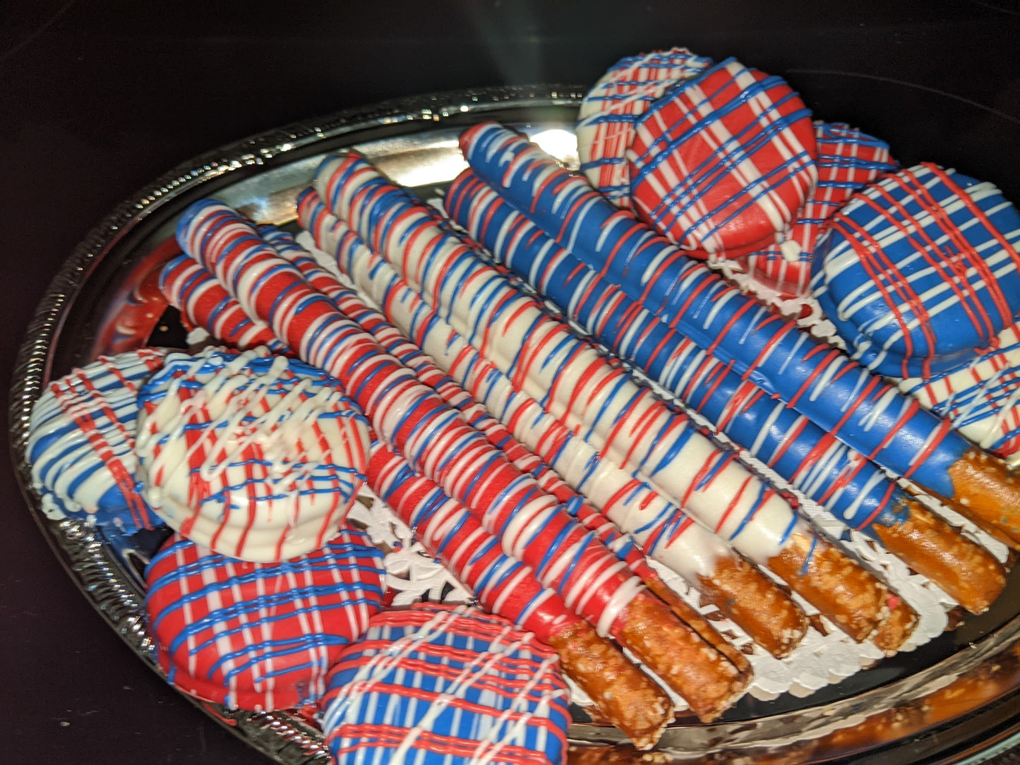 24 pc Hand Dipped & Decorated Chocolate Covered Pretzels, Oreo's and More Grab & Go!