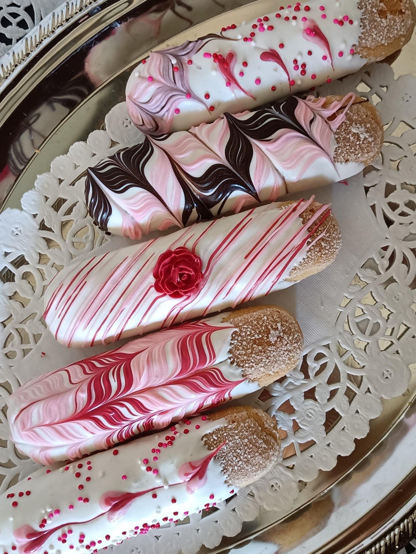 10ct (5 packs of 2) Hand Dipped Chocolate Covered Ladyfingers GIFT BOX are Light airy & Crispy
