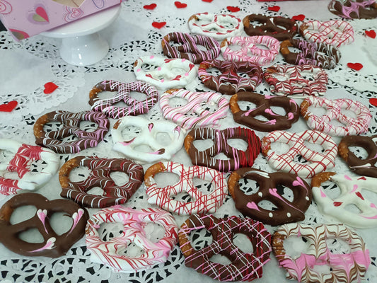 18ct Hand Dipped Chocolate Covered Pretzels  Gift Box Mother's Day, Office, School Party, Thank you Gift, Birthday Parties,